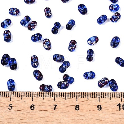 Picasso Spray Painted Glass Seed Beads SEED-T006-04-8-1