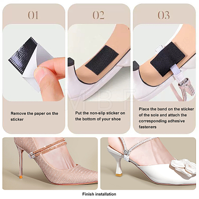 Fingerinspire 3 Sets 3 Colors Imitation Leather Anti-Loose High-heeled Shoe Laces AJEW-FG0003-43-1