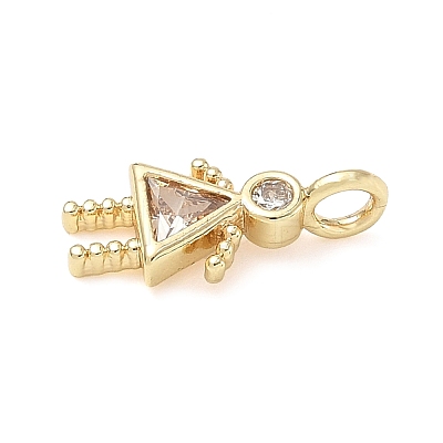 Brass Micro Pave Cubic Zirconia Pendants ZIRC-I356-17G-B04-1