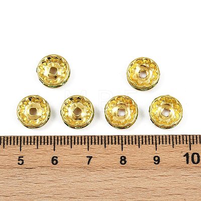 Brass Grade A Rhinestone Spacer Beads RSB039NF-10G-1
