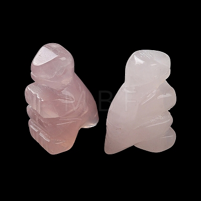 Natural Rose Quartz Carved Healing Dinosaur Figurines G-B062-07E-1