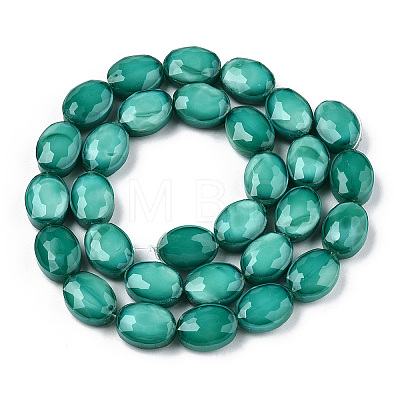 Opaque Solid Color Glass Beads Strands GLAA-N032-03I-1