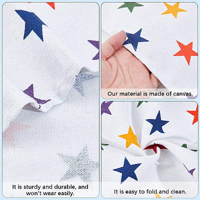 1Pc Star Pattern Chair Polycotton Cloth AJEW-GF0015-38D-1