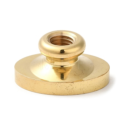 Golden Plated Wax Seal Brass Stamp Head AJEW-C031-01F-1