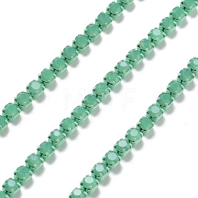 Iron Rhinestone Glass Cup Chain CH-U001-01A-1