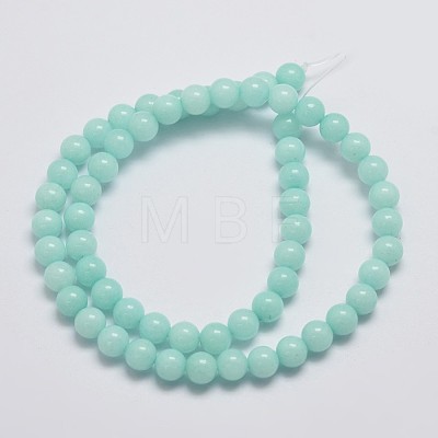 Natural Malaysia Jade Beads Strands G-A146-6mm-B07-1