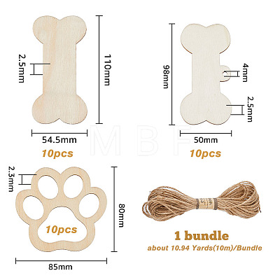 Unfinished Blank Natural Wood Display Decorations DIY-FH0005-12-1