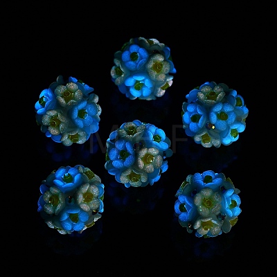 Luminous Resin Pave Rhinestone Beads RESI-C048-01A-1