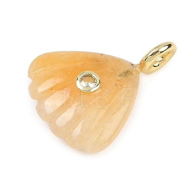 Natural Yellow Aventurine Carved Pendants G-G330-02G-04-1