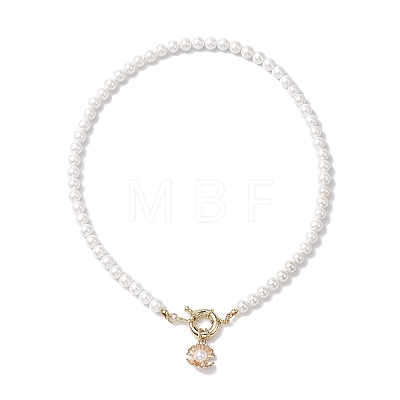 Shell Pearl Beaded Necklaces for Women NJEW-JN04832-1