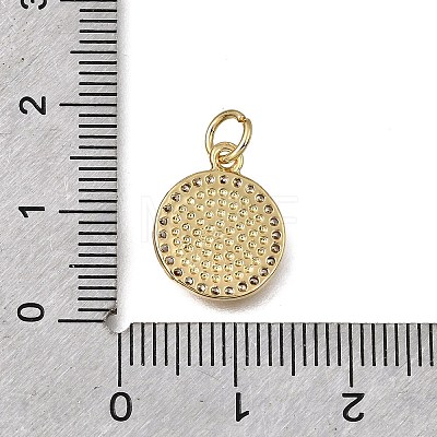 Brass Clear Cubic Zirconia Charms KK-G602-10G-1