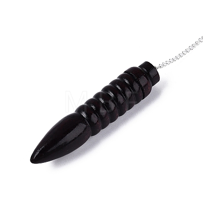 Walnut Wood Bullet Shape Dowsing Pendulums AJEW-Q005-03-1