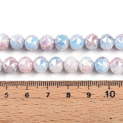 Electroplate Glass Beads Strands X-GLAA-N010-8mm-04-1