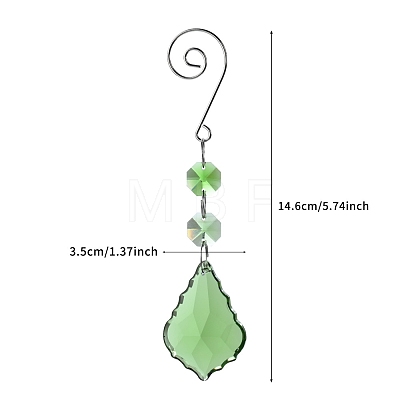 Glass Leaf Hanging Ornaments PW-WG86853-01-1