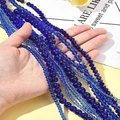 Electroplate Glass Beads Strands EGLA-FS0001-42D-1