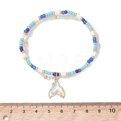 Ocean Alloy Charm Bracelets BJEW-MZ00338-03-1