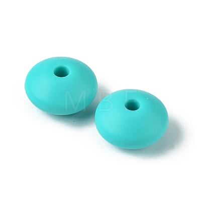 Rondelle Food Grade Eco-Friendly Silicone Focal Beads SIL-F003-07E-1