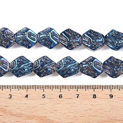 Electroplate Glass Beads Strands EGLA-N012-08V-1