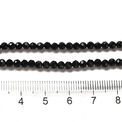 Natural Black Onyx Beads Strands X-G-K020-3mm-30-1