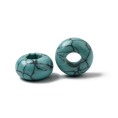 Synthetic Turquoise European Large Hole Beads G-Q442-15-1