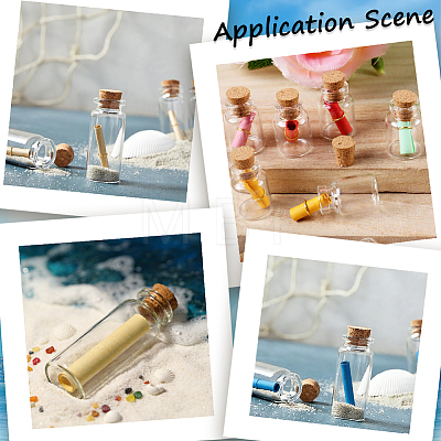 30Pcs Clear Glass Cork Wishing Bottles AJEW-SC0004-34-1