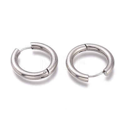 Tarnish Resistant 201 Stainless Steel Huggie Hoop Earrings EJEW-L256-05R-P-1