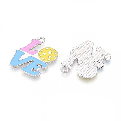 Alloy Enamel Sports Pendants ENAM-T022-76P-1