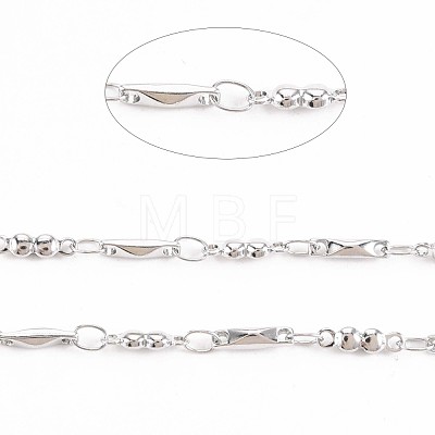 201 Stainless Steel Rectangle & Oval Link Chains STAS-N092-115-1