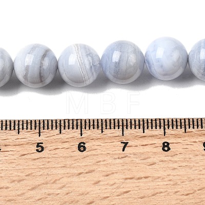 Natural Blue Lace Agate Beads Strands G-G344-A06-10mm-1