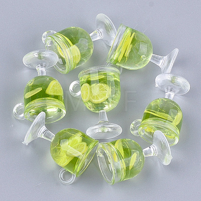 Resin Cup Pendants CRES-S359-11A-1