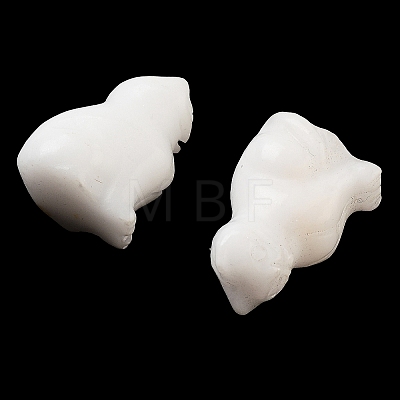 Natural White Jade Carved Figurines DJEW-L023-B24-1