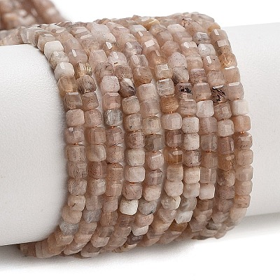 Natural Peach Moonstone Beads Strands G-B093-C01-01-1