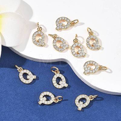 SHEGRACE Brass Micro Pave Clear Cubic Zirconia Pendants XGRQ29939-394G-Q-1