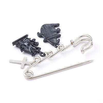 Iron Safety Brooch for Halloween JEWB-BR00048-03-1