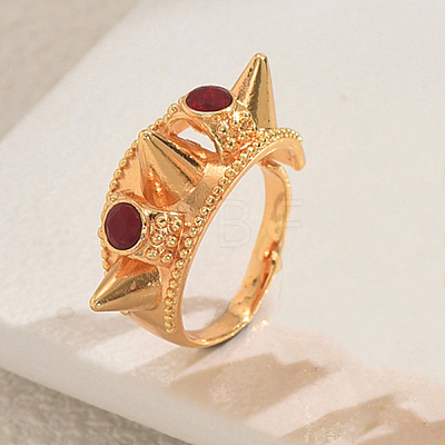 Brass Pave Cubic Zirconia Finger Rings for Women CN0771-3-1