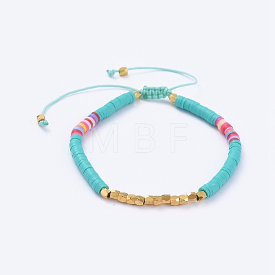 Adjustable Braided Bead Bracelets BJEW-JB05098-1