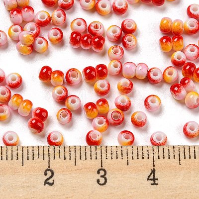 Two Tone Opaque Colours Glass Seed Beads SEED-E005-02F-1