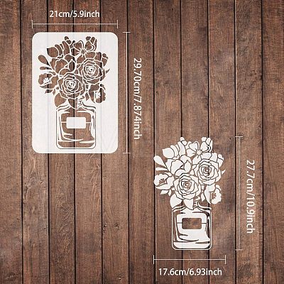 Plastic Reusable Drawing Painting Stencils Templates DIY-WH0202-366-1