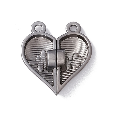 Love Heart Alloy Magnetic Clasps FIND-C013-01F-1