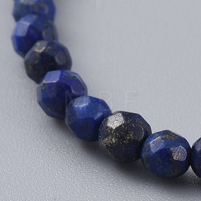 Natural Lapis Lazuli(Dyed) Beads Stretch Bracelets BJEW-JB04676-02-1