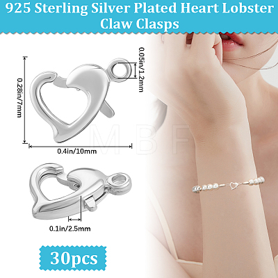 30Pcs Brass Lobster Claw Clasps KK-BBC0014-65S-1