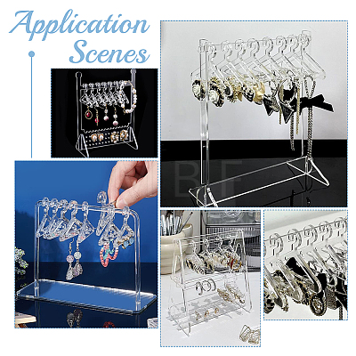   30Pcs Transparent Acrylic Earring Display Accessories EDIS-PH0001-37-1