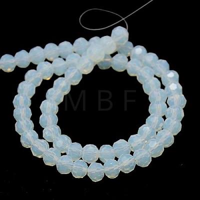 Faceted Clear Glass Rondelle Bead Strands X-GLAA-F001-3x2mm-23-1