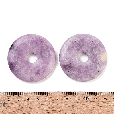 Natural Lepidolite Pendants G-K099-50mm-02-1