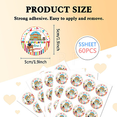 5 Sheets Round Dot PVC Waterproof Decorative Sticker Labels DIY-WH0481-05-1