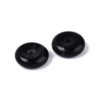 Natural Black Onyx Charms G-Q601-30A-01-1