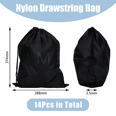 Nylon Shoes Storage Drawstring Bags ABAG-WH0038-40-1