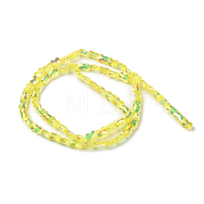 Transparent Electroplate Glass Beads Strands GLAA-Q099-J01-06-1