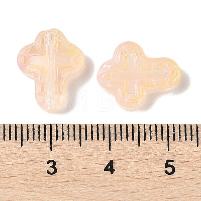 Transparent Spray Paint Glass Beads GLAA-Z011-04B-1