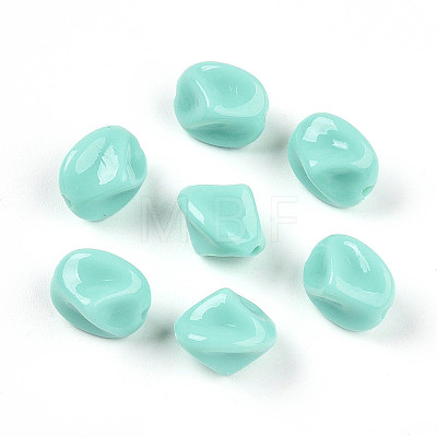 Opaque Acrylic Beads X-SACR-T017-34B-1